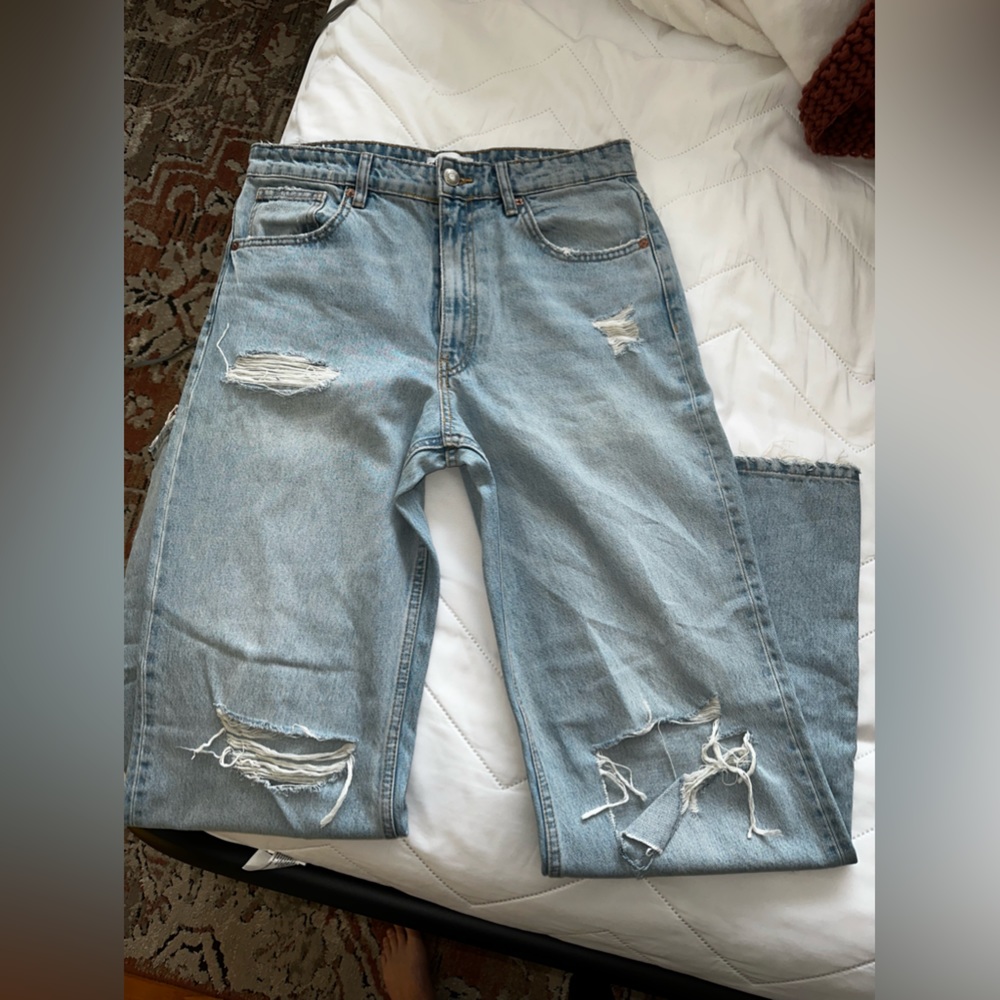 TRF Ripped Wide Leg Zara Jean